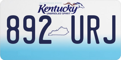KY license plate 892URJ