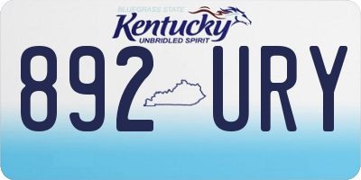 KY license plate 892URY