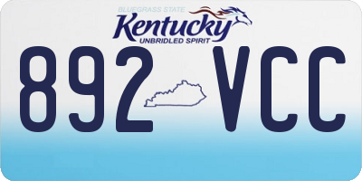 KY license plate 892VCC