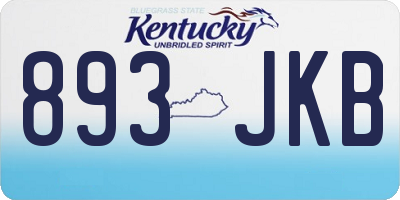 KY license plate 893JKB