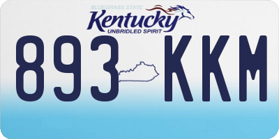 KY license plate 893KKM