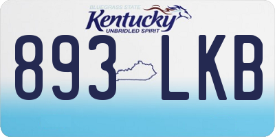 KY license plate 893LKB