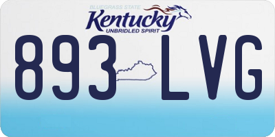 KY license plate 893LVG