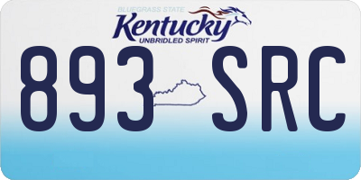 KY license plate 893SRC