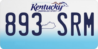 KY license plate 893SRM