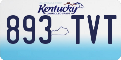 KY license plate 893TVT