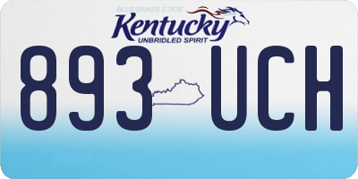 KY license plate 893UCH