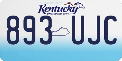 KY license plate 893UJC