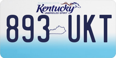KY license plate 893UKT