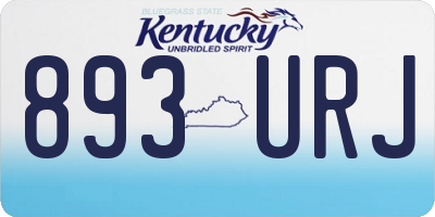 KY license plate 893URJ