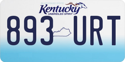 KY license plate 893URT