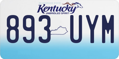 KY license plate 893UYM