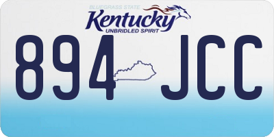 KY license plate 894JCC