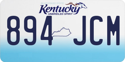 KY license plate 894JCM