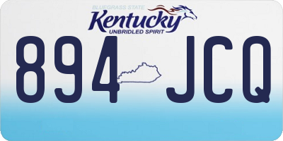 KY license plate 894JCQ