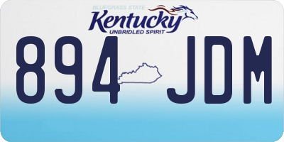 KY license plate 894JDM