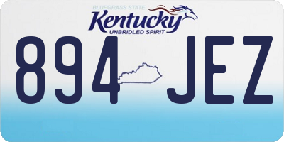 KY license plate 894JEZ
