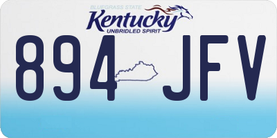 KY license plate 894JFV