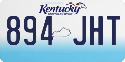 KY license plate 894JHT