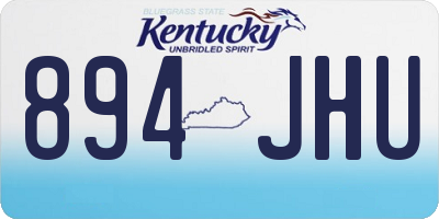 KY license plate 894JHU