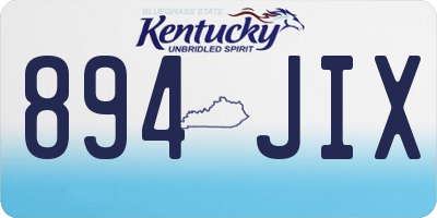 KY license plate 894JIX