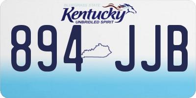 KY license plate 894JJB