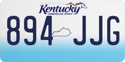 KY license plate 894JJG