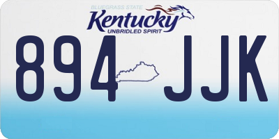 KY license plate 894JJK