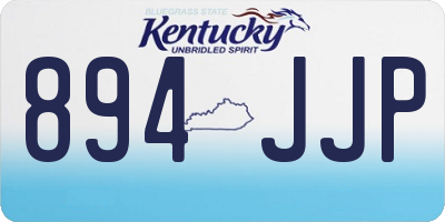 KY license plate 894JJP