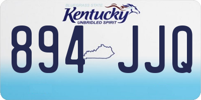 KY license plate 894JJQ