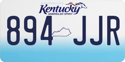 KY license plate 894JJR