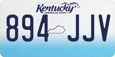 KY license plate 894JJV