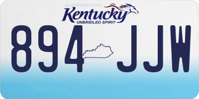 KY license plate 894JJW