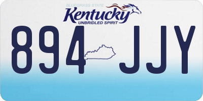 KY license plate 894JJY