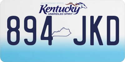 KY license plate 894JKD