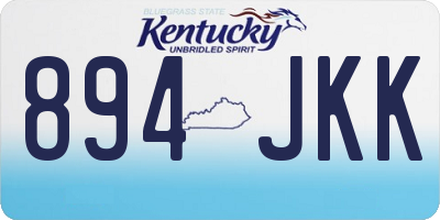 KY license plate 894JKK