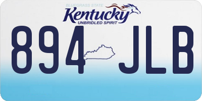 KY license plate 894JLB