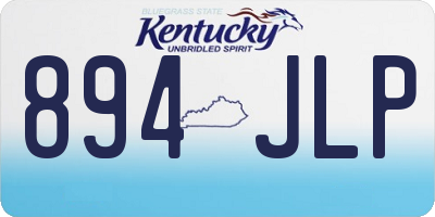 KY license plate 894JLP