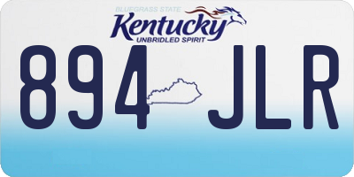 KY license plate 894JLR