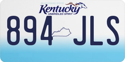 KY license plate 894JLS