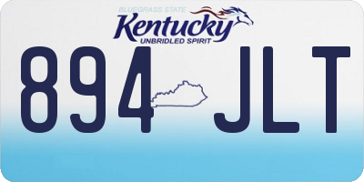 KY license plate 894JLT
