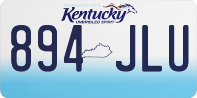 KY license plate 894JLU