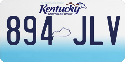 KY license plate 894JLV