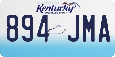 KY license plate 894JMA