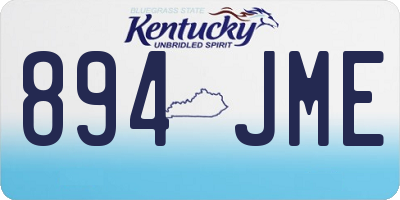 KY license plate 894JME