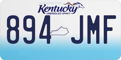 KY license plate 894JMF