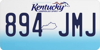 KY license plate 894JMJ