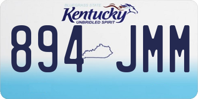 KY license plate 894JMM