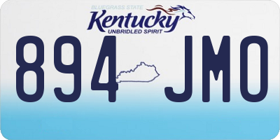 KY license plate 894JMO
