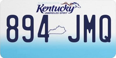 KY license plate 894JMQ